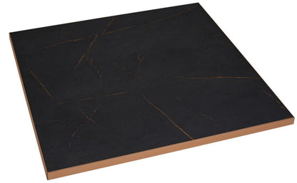 Tafelbladen HPL-Line Black Copper Marble + Bronze Edge